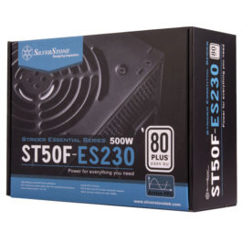 SilverStone ST50F-ES230 80 PLUS 500W PSU- black flat cables design