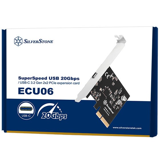 1x USB 3.1 Tipo A Tarjeta PCI-E Express Gen 2.0 2X Silverstone SST-ECU03 acepta Perfil bajo 10Gbps SuperSpeed 1x USB 3.1 Tipo C