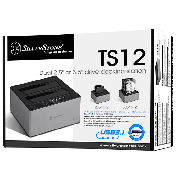 SilverStone DUAL HARD DISK OR SSD DOCKING STATION